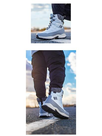 Men's Thickened Winter Snow Boots - Non-Slip, Plush, Warm, Casual Cotton Footwear