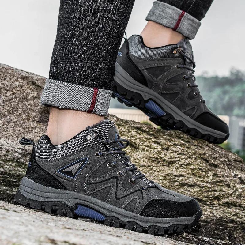 Fashion Men's Waterproof Hiking Boots Outdoor Ankle Boots Lightweight and Breathable Hiking Camping Hiking Shoes Hunting Shoes 2025