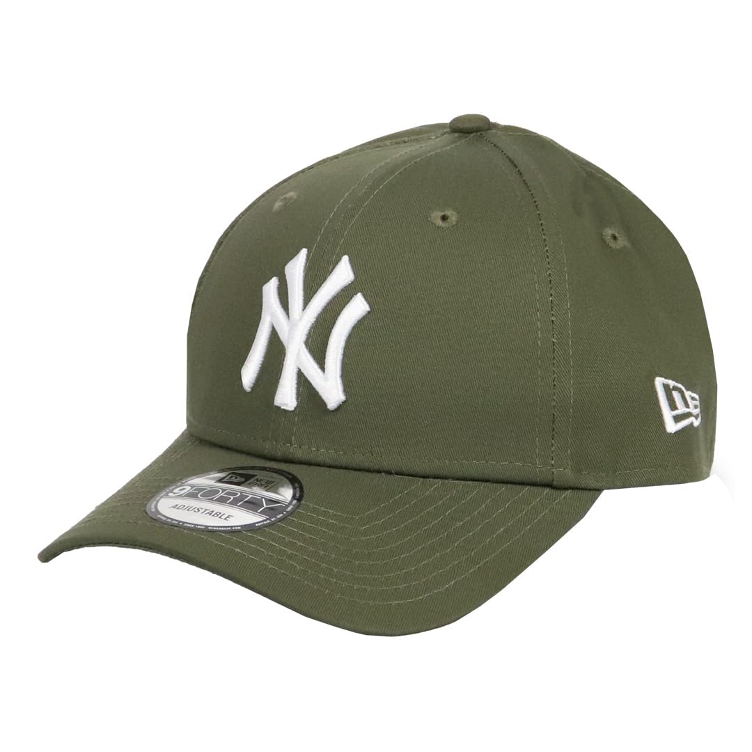 

New Era 9FORTY MLB Baseball New York Yankees Essential One Size Fits 80636010 Cap, Unisex, Logo, Olive/Khaki Green, All, [Used]