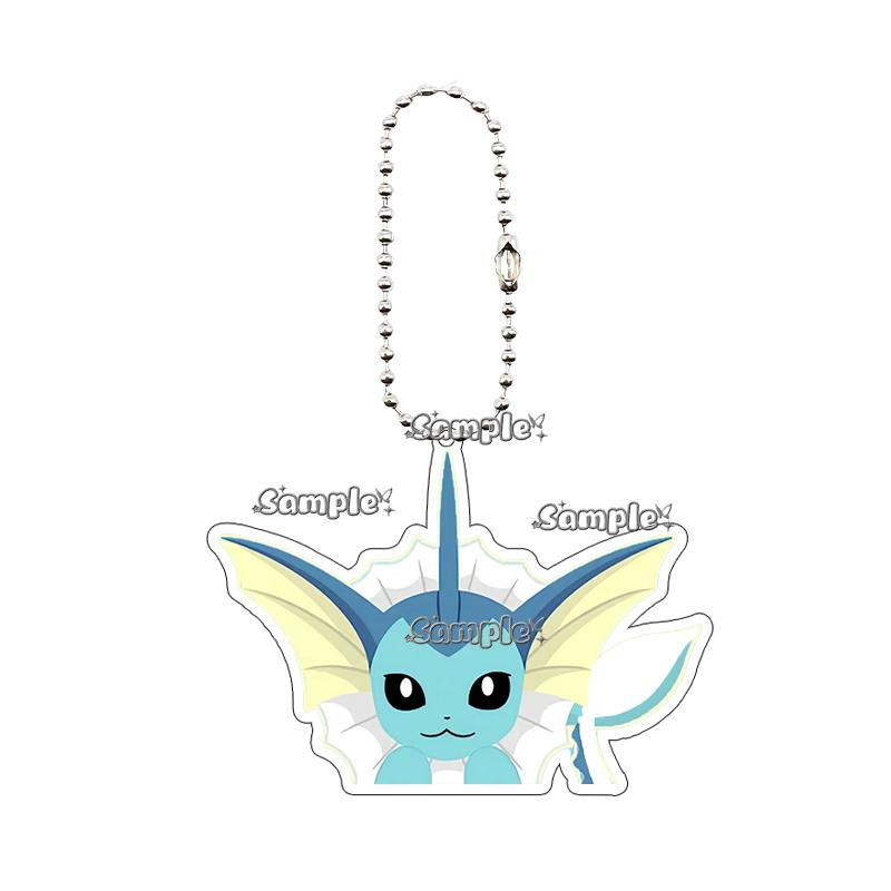 Kawaii Eevee Vaporeon Flareon Q Version Anime Characters Acrylic Keychain Umbreon Cartoon Ornaments Backpack Charm Accessories