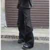 Men's 280g Elastic Waistband Pleated Wide-Leg Flared Trousers