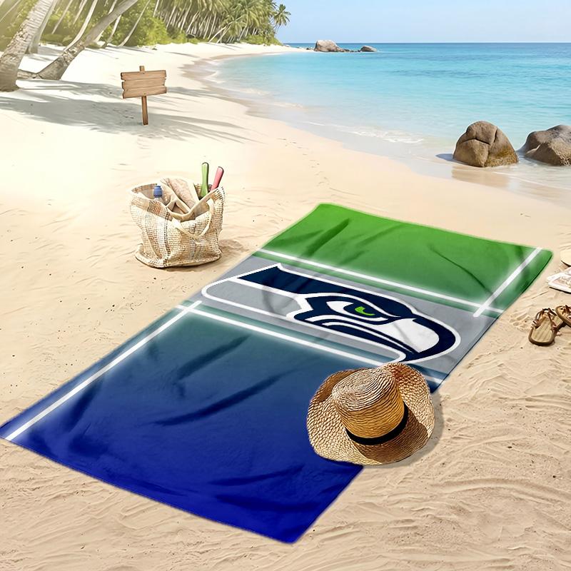 Asciugamano da Spiaggia Stampa Seattle Seahawks Morbido Portatile Asciugatura Rapida?Asciugamano Asciutto Per Piscina Vacanza Estiva Sport all'Aperto