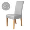 100% Waterproof PU Chair Cover Anti-dirty Leather Fabric Elastic Chair Covers Anti-Scratch Stretch Seat Case for Dining Room 1PC
