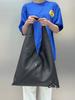 Cross-border first-layer cowhide commuter large-capacity women's bag zipper triangle bag versatile portable shoulder lazy wind underarm bag
