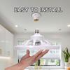 LED Ceiling Fan Light E27 With Remote Control Dimming 3-speed Ddjustable Wind Speed Suitable for Living Room Study Bathroom