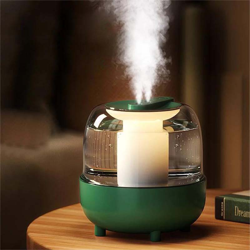 New 4L Double Spray Humidifier Home Mute Transparent Spray Fog With Night Light Usb Large Capacity Humidifier For Bedroom Office