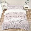 3pcs Heart Cinnamoroll Sanrio Print Cover Set Ultra Soft, Breathable, and Comfortable Bedding with Stylish Design for Bedroom and Guest Room Deco