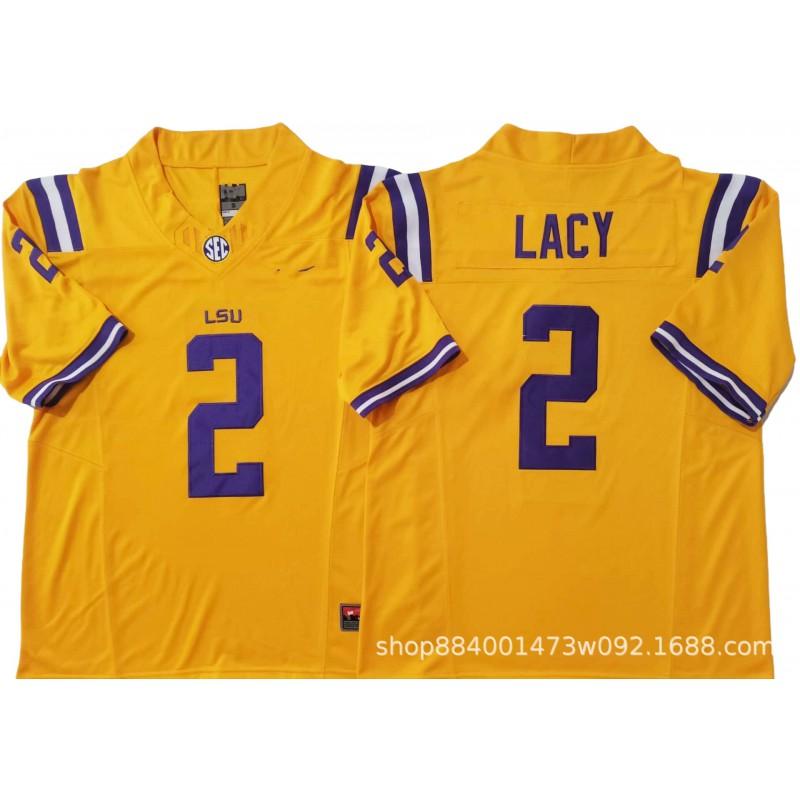 LSU Tigers Football Trikot Herren College Stil Bestickt Trainingsuniform NCAA Teamkleidung