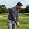 Men's Quick Dry Breathable Golf Polo Shirt Long Sleeve Button Collar Athletic Casual Shirt Sportswear