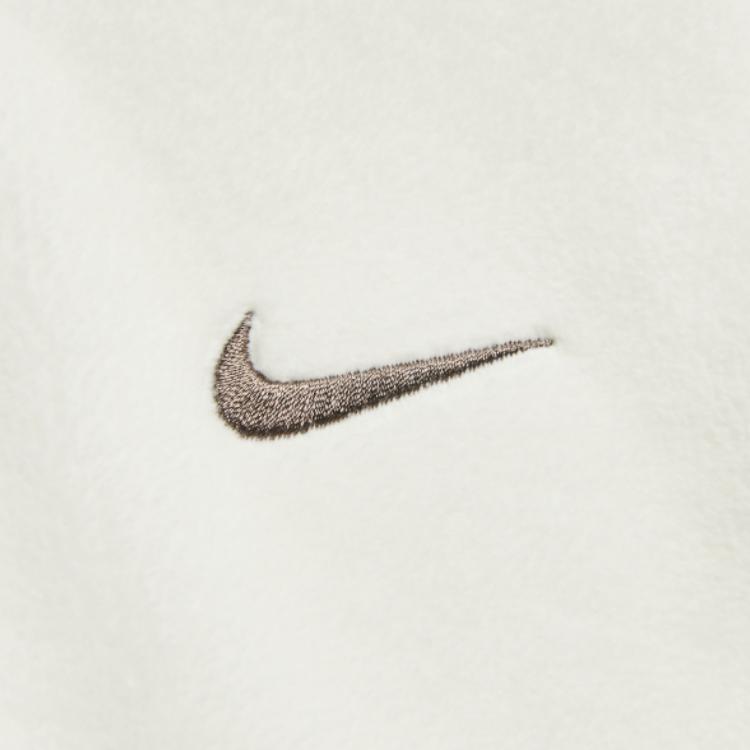 Nike Logo Sports Casual Pullover Long Sleeve Half Zip Sweatshirt Women Sweatshirt White HV8465133