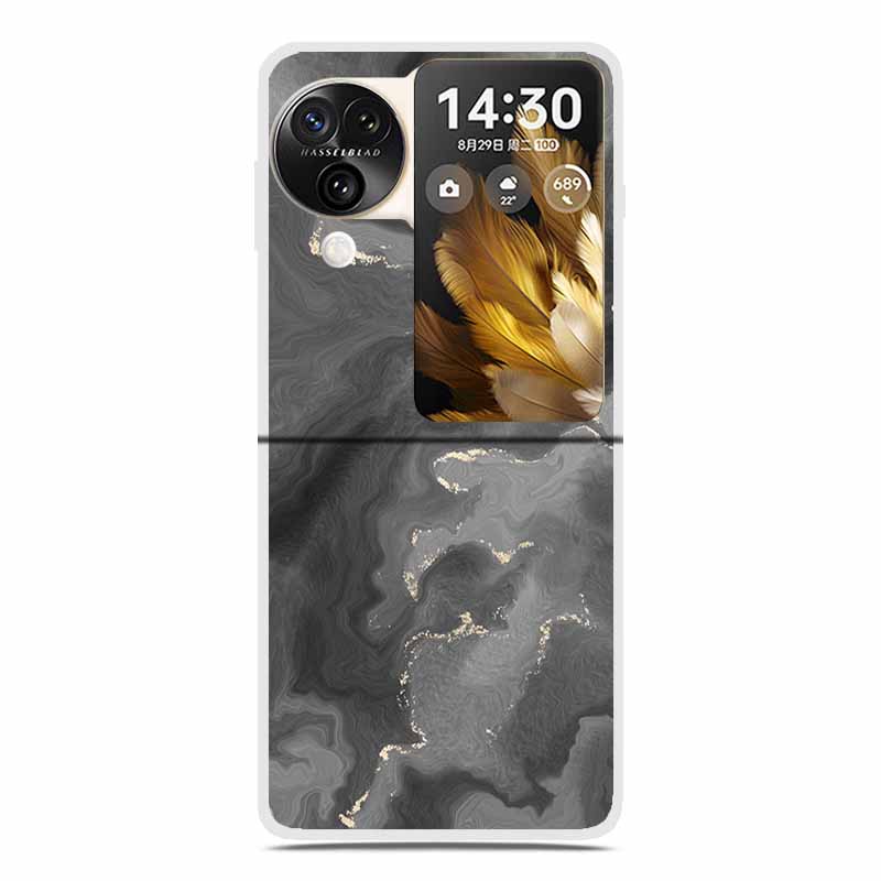 For Oppo Find N3 Flip 5G Cases Clear 6.8" Marble Hard TPU Back Cover For Oppo Find N 3 Flip Phone Cases Coque Fundas Bumper Etui