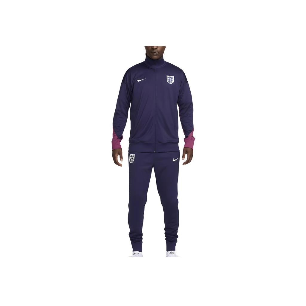 Nike Dri-FIT Sport England Strike Football Knit Athletic Slim Fit Long Sleeve Jacket Moisture-Wicking Comfortable Long Pants Football Set FJ2342-555