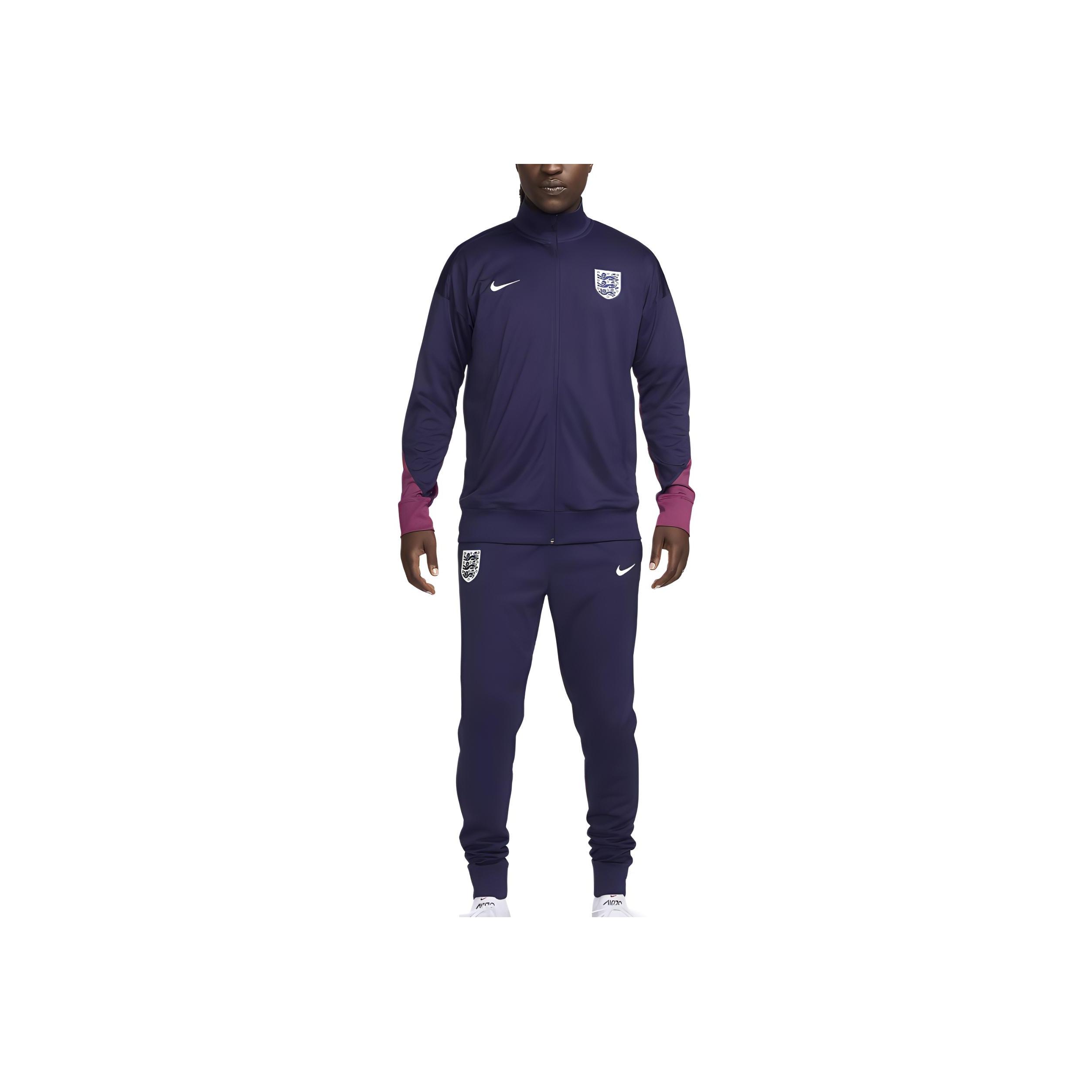 

Nike Спортивный трикотажный костюм Dri-FIT England Strike для футбола, приталенный, с длинными рукавами, влагоотводящий, удобные длинные брюки, футбольный комплект FJ2342-555 M