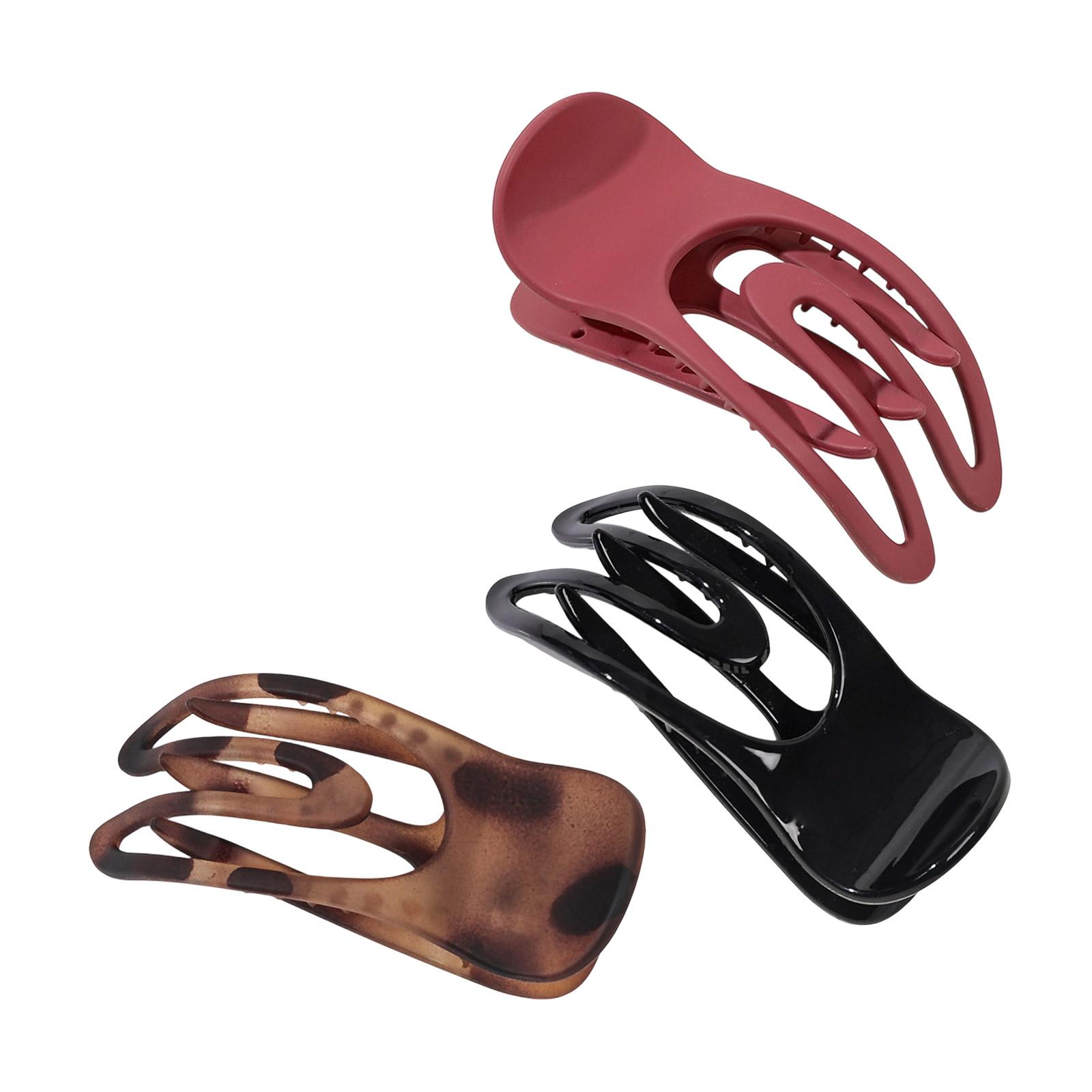 

3pcs Elegant Hair Clip Strong Hair Clamp Strong Hold Barrettes For Office Women Girl Hair Styling Accessories Daily Wear