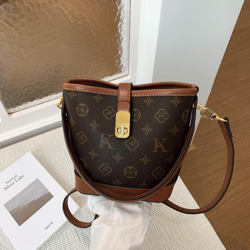 

Ретро старый цветок портативная маленькая сумка женская новая высококачественная текстура сумка-ведро универсальная на плечо сумка-мессенджер