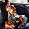 1pc Dragon and Phoenix in Cosmic Balance Blanket  Seasonal Universal Home Decorative, Living Room, Travel, Camping, Car Blankets