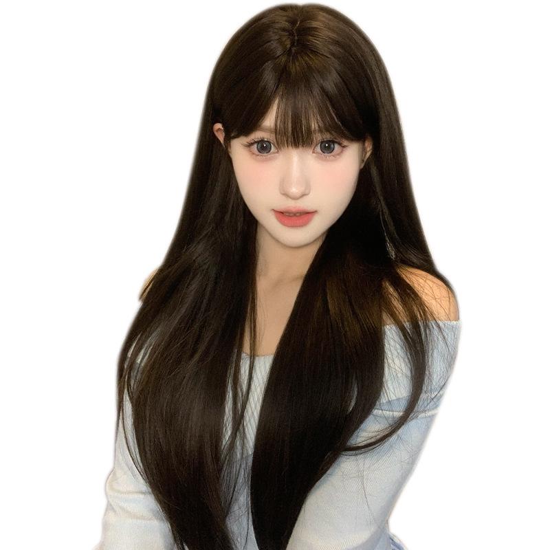 Women's Long Straight Lolita Wig - Natural, Realistic, Full Head Coverage