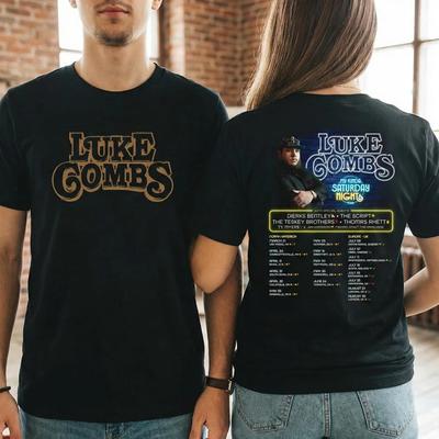 Maglietta Tour 2026 Ispirata a Luke Combs, Fan di Musica Country per la Mia Serata del Sabato