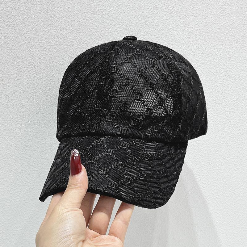 

Шикарная дышащая сетчатая бейсболка - регулируемая солнцезащитная шляпа для женщин, идеально подходит для весны и лета adjustable чёрный