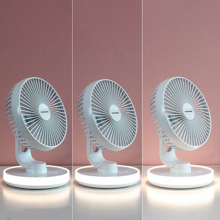 Ventilateur De Bureau - InnovaGoods - FanLed - Rechargeable - LED - Blanc