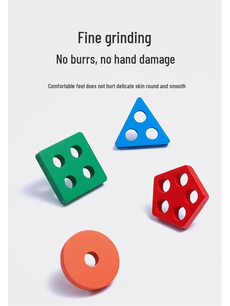 Montessori Wooden Geometric Shapes Matching Toy Set for Infants and Toddlers