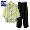 ROMON Women's Chinese Style Summer Short-Sleeve Shirt