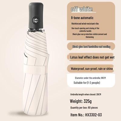 MARYYA Automatic Folding Sun & Rain Umbrella - 8 Ribs