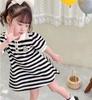 Maglietta Gonna Bambina Stampa Gatto Festa Principessa Skater Estiva Vestito Carino Bambina