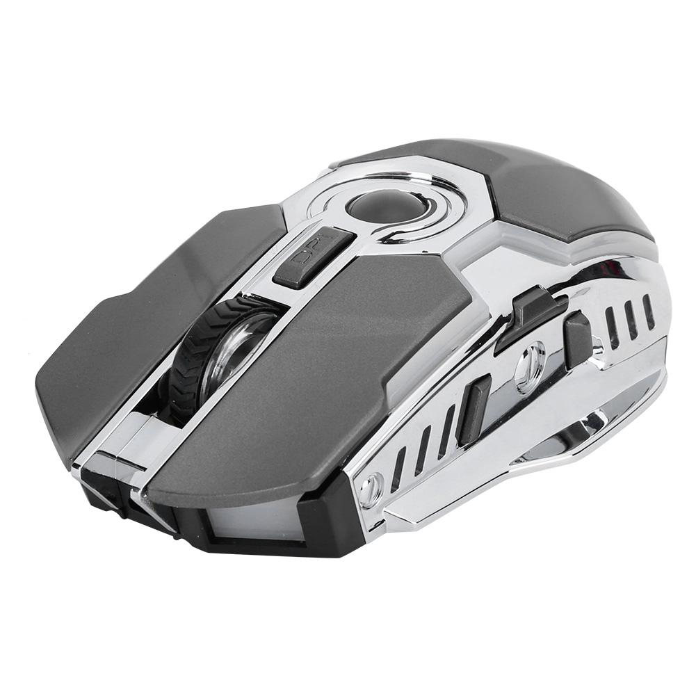 T30 Gaming Mouse 2.4G Wireless Charging Mechanical Colorful Backlight Game MouseIron Gray