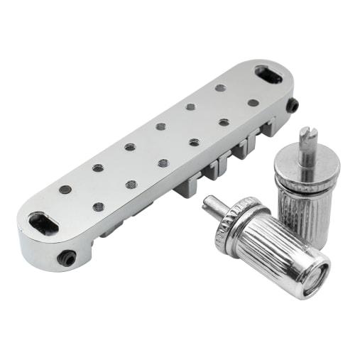 Musiclily 10.3mm Guitar Roller Bridge for LP/SG and Les Paul Electric Guitars, Chrome