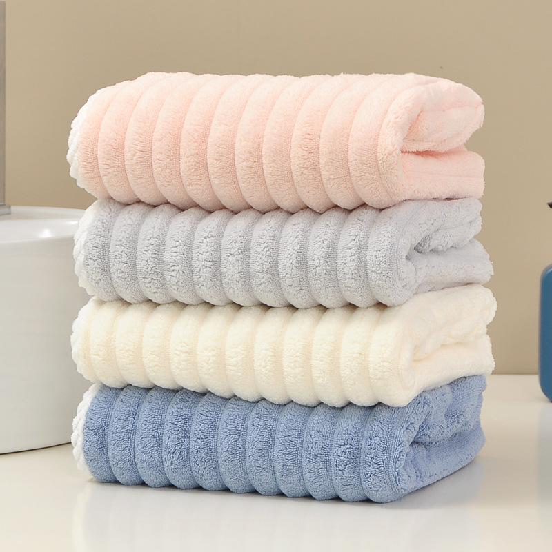 New polyester brocade coral fleece dry hair cap sleeve head towel water-absorbing quick-drying thickened spiral double-layer shower cap