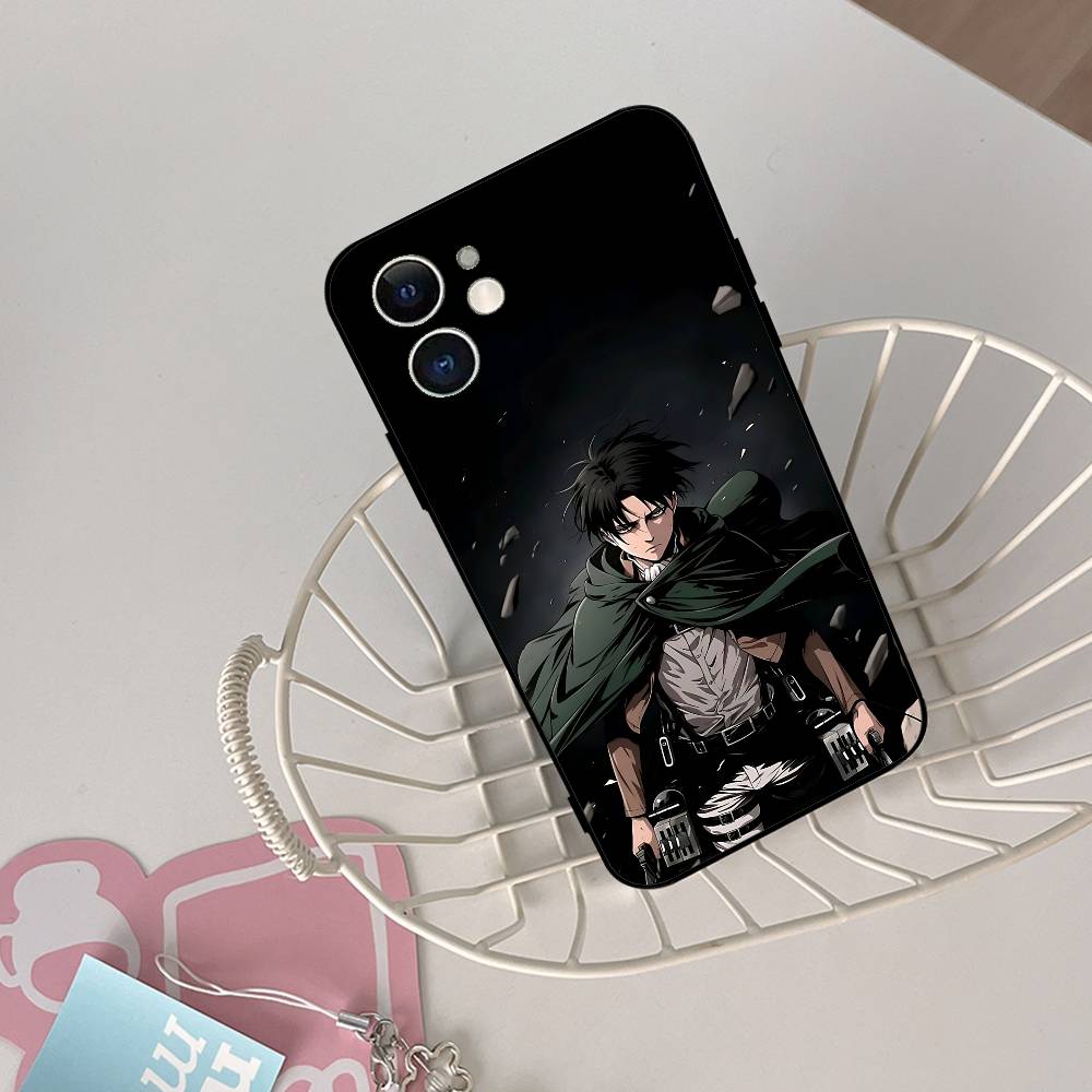 Levi B-AckermanY Attack On Titan Phone Case Black Phone Case For IPhone 17/16/15/13/14 Pro Max/ 11Plus/X/Xr/Xs Max 13mini