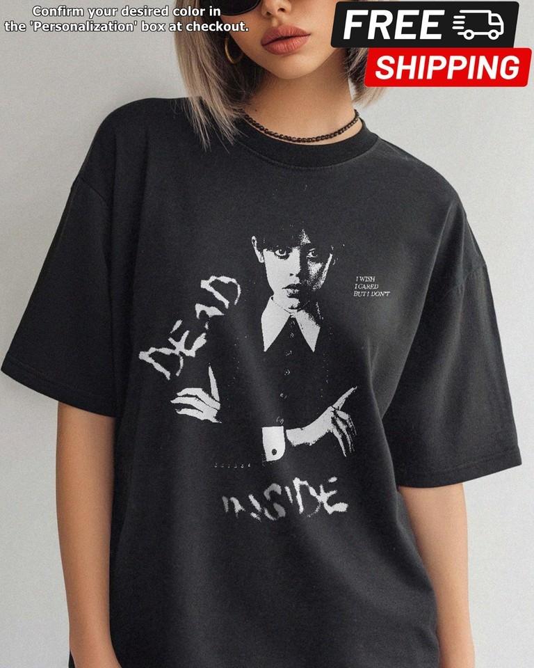 Wednesday Addams Graphic TShirtNetflix Inspired #039Dead Inside#039 Design XXXXL