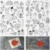 Water Soluble Stabilizer Stitching Embroidery Paper Handmade Embroidery Crafts Flower Patterns DIY Embroidery Sewing Supplies