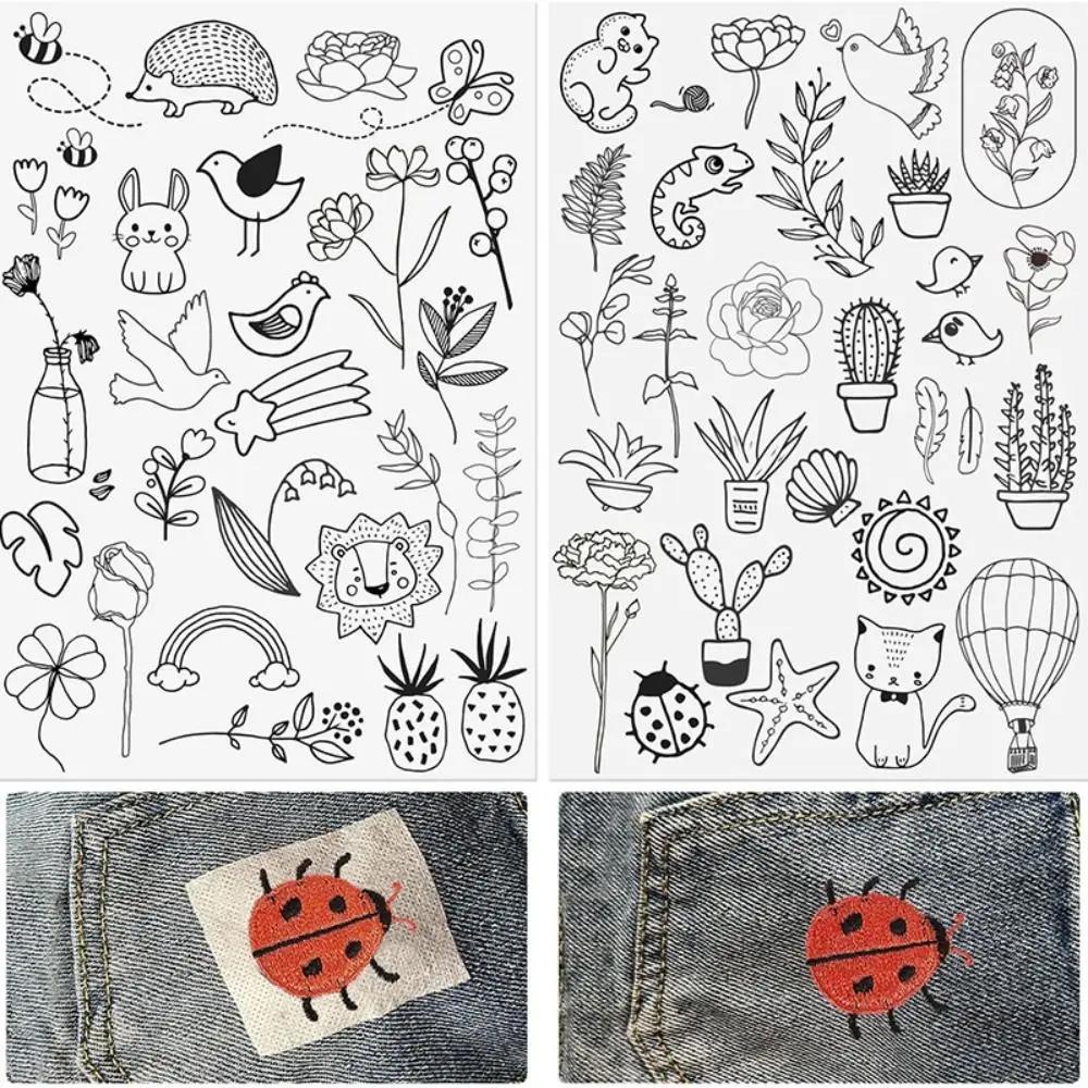 Water Soluble Stabilizer Stitching Embroidery Paper Handmade Embroidery Crafts Flower Patterns DIY Embroidery Sewing Supplies
