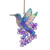 Barevný lapač slunce s kolibříkem Vitrážové akrylové květinové a kolibříkové dekorace Závěsný lapač slunce