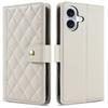 Funda tipo cartera de cuero con diseño de rejilla 3D y correa de lujo, soporte para libro para iPhone 17 16 15 Pro Max Samsung S25 S24 Plus A17 A16, para chicas, ranura magnética para tarjetas, tapa abatible