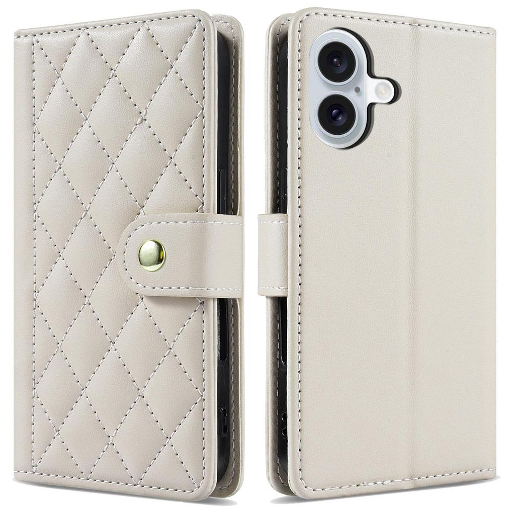 Funda tipo cartera de cuero con diseño de rejilla 3D y correa de lujo, soporte para libro para iPhone 17 16 15 Pro Max Samsung S25 S24 Plus A17 A16, para chicas, ranura magnética para tarjetas, tapa abatible