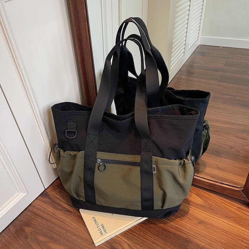 

New simple and fashionable tote bag oblique span large-capacity portable travel bag business and leisure shoulder luggage bag зелёный