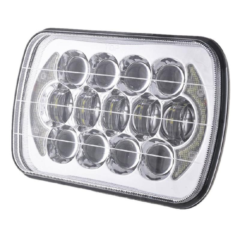 85W 7X6" 5X7" Led Jeep Silver Headlights Truck Headlamp Semi-Enclosed Lights