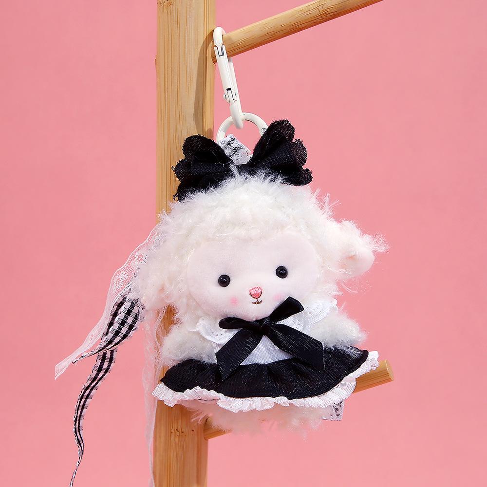 Edelweiss Sheep Plush Doll Keychain - Cute Baa Baa Toy Gift 10cm