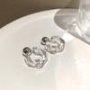 Korea Clear Acrylic Geometric C-shaped Hoop Earrings For Women Girls Trends Hanging Earrings Party Travel Jewelry Gifts