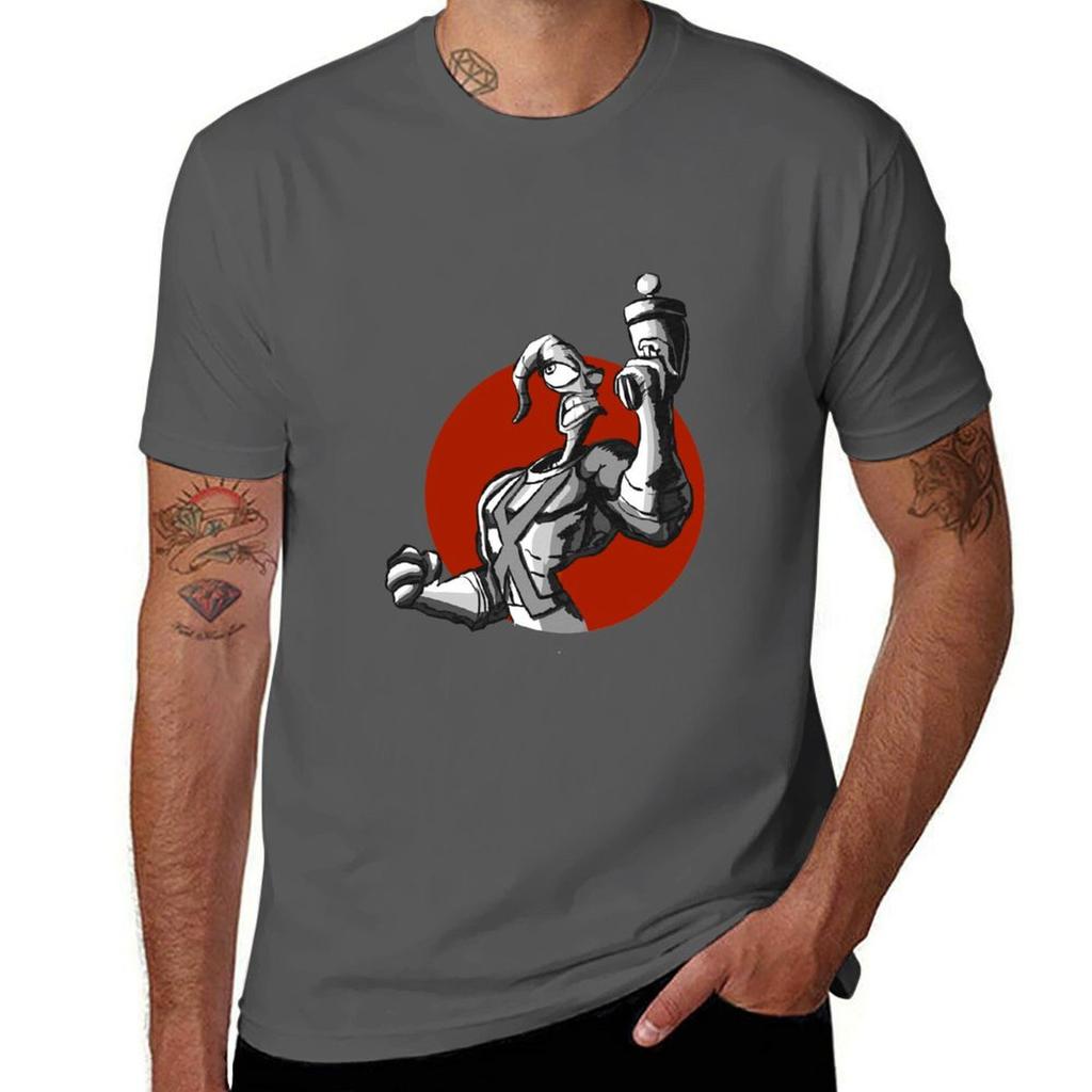 Earthworm Jimm Red Tshirt Casual Trendy Short Sleeve Tshirt