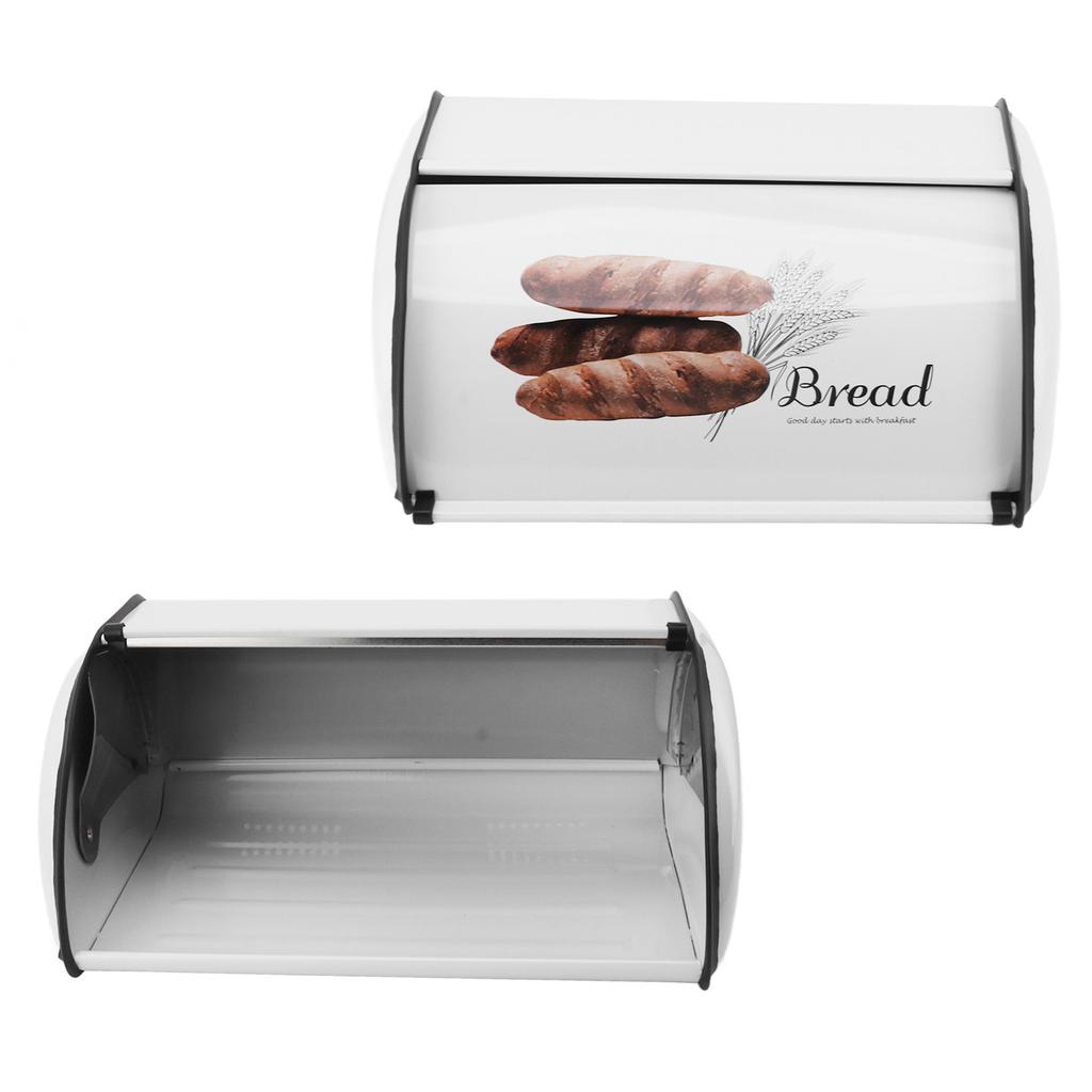 Brödlåda Liten Trumformad Utdragbar Fällbart Lock Multifunktionell Förvaring Järn Brödförvaringsbehållare
