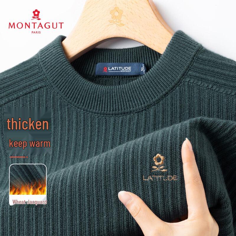MONTAGUT Men s Thick Warm Jacquard Knit Sweater 2XL