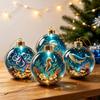 3D Crystal Ball Ornament Transparent Hanging Decor Christmas Tree Decoration Ocean Theme Holiday Pendant