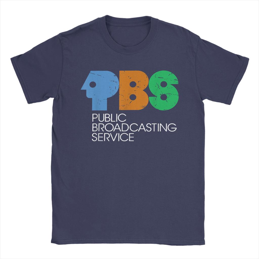 Novelty Vintage 70s 80s Protect P.B.S Logo T-Shirts Men Crew Neck 100% Cotton T Shirts Save PBS Short Sleeve Tee Classic Clothes