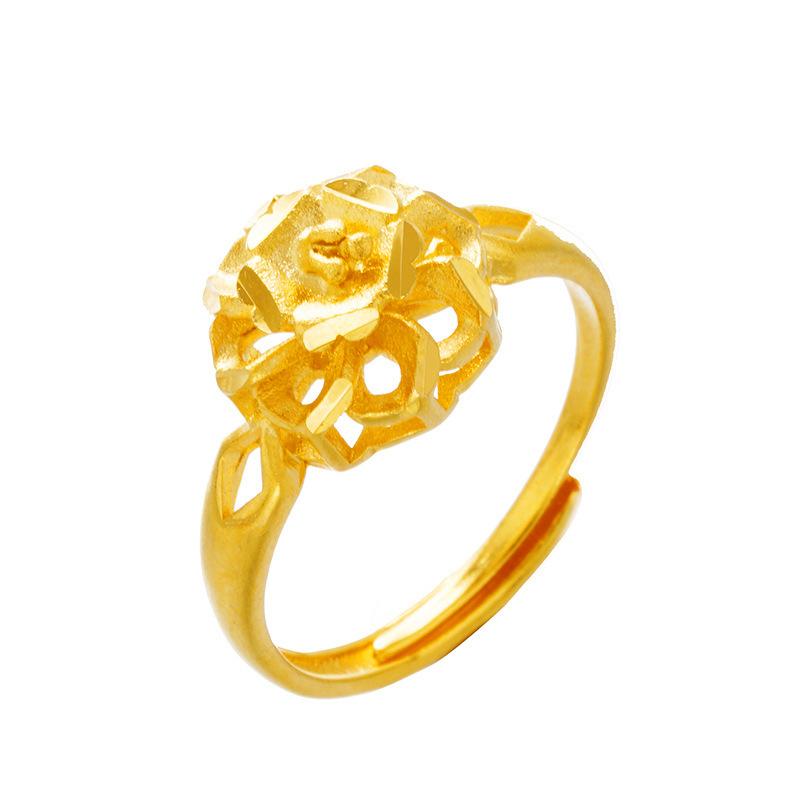Retro Rose Open Ring Women's Exquisite Flower Ring Accessories