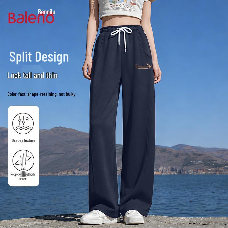 Baleno Women s 2026 Spring High-Waist Straight-Leg Casual Pants L