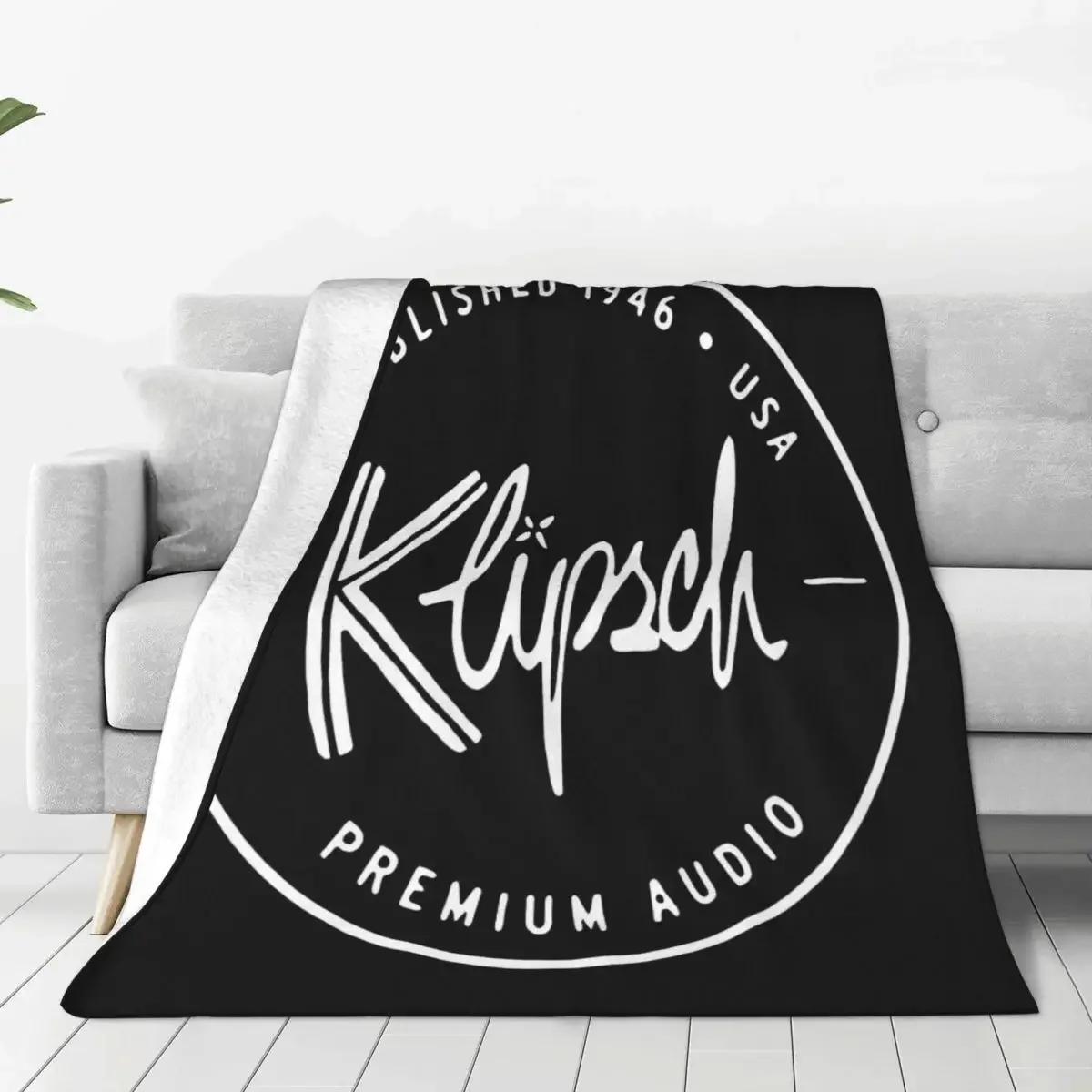

Klipsch Loudspeaker Throw Blanket Cute Portable Living Room AntiPilling 75cmx90cm